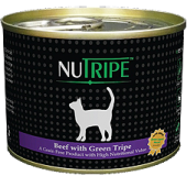 Nutripe Cat Beef with Green Tripe 185g 1 carton (24 cans)
